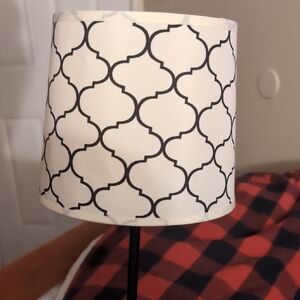 Modern Black and White Patterned Lamp Shade